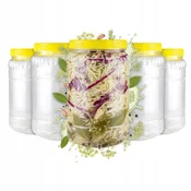 shumee 5x Plastični kozarec 3L PET tinkture za suho in tekočo hrano, za večkratno uporabo