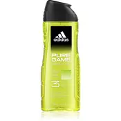 Adidas Pure Game gel za prhanje za obraz, telo in lase 3v1 400 ml