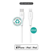 ESTUFF kabel Infinite USB C-Lightning 2m, bel blister, 480Mbps, ESW127222011