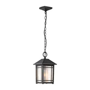 Elstead Lighting Elstead Quoizel Cedar Point Zunanja viseča stropna svetilka črne barve, IP44, (22098450)
