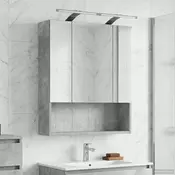 vidaXL Kopalniška ogledalna omara Betonsko siva 60 x 14.5 x 70 cm