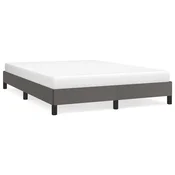 Vidaxl Posteljni okvir siv 140x190 cm umetno usnje