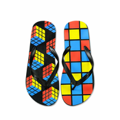 Mens flip-flops Frogies Rubiks Cube