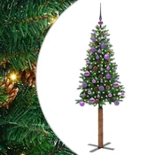 Vidaxl Ožja jelka med 150 LED Zelena 150 cm PVC in trden bor