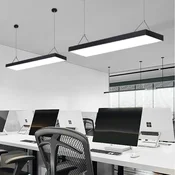 Dengling Viseca lampa, LED, 120x30 cm, Crna