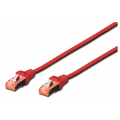 CAT 6 S-FTP patch cord, Cu, LSZH AWG 27/7, length 1 m, color red