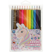 Olovke u boji Astra Jumbo - Unicorn, okrugli, 12 boja + šiljilo