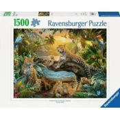 Ravensburger sestavljanka, Leopardova družina v džungli, 1500/1