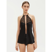 Chantelle Spalna srajca Reptilia C01NI5 Črna Regular Fit