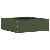 Vidaxl Robovi trave Oljčno zelena 40 x 40 x 13 cm Jeklo
