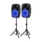 VONYX aktivni zvočnik VPS152A Plug & Play (set s stojalom in mikrofonom), 1000W