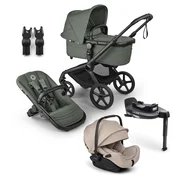 Bugaboo Fox 5 Renew travel+ Otter Desert Taupe Melange, BLACK/FOREST-GREEN-FOREST-GREEN, komplet 4v1