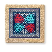 Perun Grafix Podmetac od plute Raška Ornament, Teget