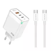 POLNILEC Jellico C79 GaN 65W 3,3 V-20 V (1,5-3,25 A) 2x USB-C/USB + set kabel USB-C na USB-C