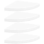 Vidaxl Kotne police 4 kosi bele 35x35x3,8 cm MDF