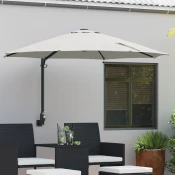 Vrtni suncobran Pijesak 248 x 248 x 148 cm Poliester i celik