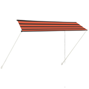 shumee Zložljiva tenda 350x150 cm oranžna in rjava