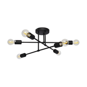 Nadgradni luster CAMBRIDGE 6xE27/20W/230V crna