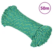 Vidaxl Vrv za čoln zelena 4 mm 50 m polipropilen