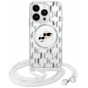 Karl Lagerfeld KLHMP16XHCKCKLCT iPhone    16 Pro Max 6.9 transparent hardcase IML Crossbody Monogram Karl  Choupette Head MagSafe (KLHMP16XHCKCKLCT)