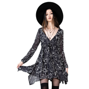 Ženska obleka KILLSTAR - Doom Flower - Grey - KSRA009490