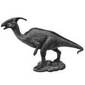 Casa Padrino XXL Decorative Dinosaur Sculpture Parasaurolophus Dark Gray 298 cm