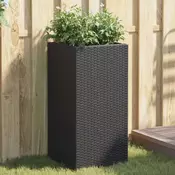 Vrtna sadilica crna 40 x 40 x 80 cm od poliratana
