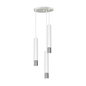 Luster na sajli NEST 3xGU10/8W/230V bela/sjajni hrom