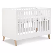 KLUPS Dječji krevetić s pregradom Noa bijela 120x60 cm