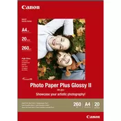 Papir Canon PP-201, Photo Paper Plus II, 260g, A4, 20 listov