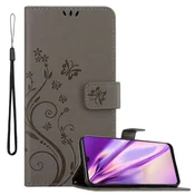 Cadorabo CADORABO Samsung Galaxy A50 4G/A50s/A30s v klasična črna - ovitek v cvetličnem dizajnu z magnetnim zapiranjem, stoječo funkcijo in režami za kartice, (20564692)