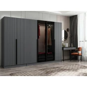 Hanah Home Garderober Kale Plus-7804, 270x210x52 cm, Sivi