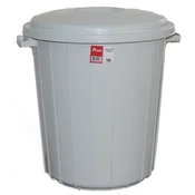 Kanta za smece s poklopcem Planet - 25 l, siva
