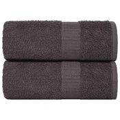 Vidaxl vidaXL Brisače, 2 kosa, antracit, 30 x 30 cm, 360 g/m2, 100 % bombaž