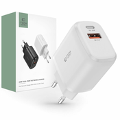 OMREŽNI POLNILEC TECH-PROTECT C20W 2-PORT NETWORK CHARGER PD20W/QC3.0 WHITE