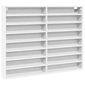 Vitrina bijela 100 x 8,5 x 75 cm od konstruiranog drva