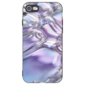Silikonski črni ovitek za Apple iPhone SE 2022 - Iridescent bubbles