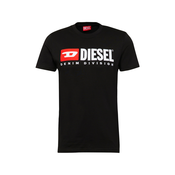 Pamucna majica Diesel za muškarce, boja: crna, s aplikacijom