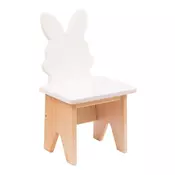Personalized Wooden Kids’ Chair – Unique Design & Premium Quality! – Bunny White