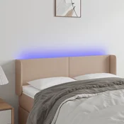 LED uzglavlje boja cappuccina 147x16x78/88 cm od umjetne kože