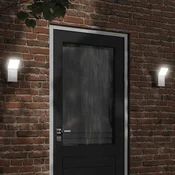 Vidaxl vidaXL LED zunanje stenske svetilke, 2 kosa, bele, lito aluminijasto