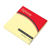 Optima - Samoljepljivi listici u bloku Optima, 75 x 75, 100 listova, pastelno žuta