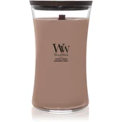 Woodwick Crystal Ginger dišeča sveča z lesenim stenjem 610 g