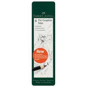 OLOVKA GRAFITNA PK6 V METALNI ŠKATLI PITT GRAPHITE MATT FABER CASTELL 115207