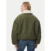 Tommy Jeans Prehodna jakna DW0DW23413 Temno zelena Relaxed Fit