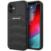 AMG AMHCP12SGSEBK iPhone 12 mini 5,4 black hardcase Leather Debossed Lines (AMHCP12SGSEBK)
