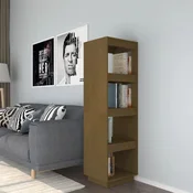 shumee vidaXL Knjižna omara/razdelilnik medeno rjave barve 40x35x135 cm borovina