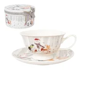 Homestar Skodelica in krožnik MIA SNOW 180 ml