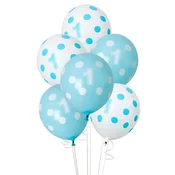 Gumeni baloni za decake 1 rodjendan Festa 8 kom