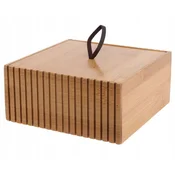 shumee Kopalniški zabojnik, organizator iz bambusa, dekorativen, eleganten, 15x15x7cm
